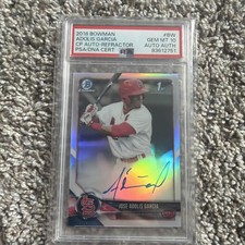 Jose Adolis Garcia PSA 10 2018 Bowman Chrome /499 Refractor 1st Auto Autograph