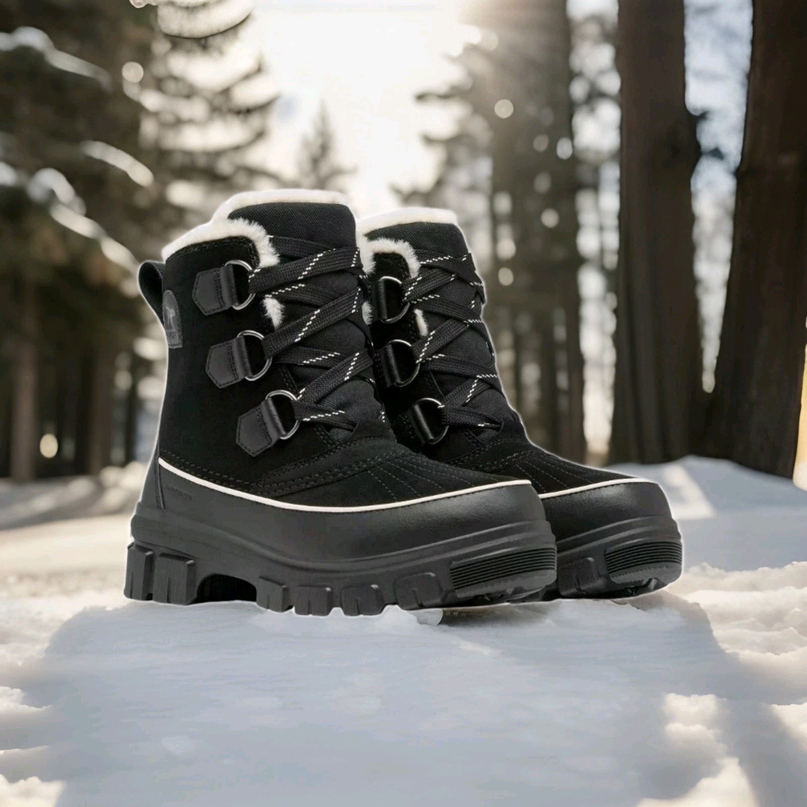 NEW Wmn's SZ 8, Sorel Tivoli V WP Boots Waterproof Insulate NL5113-010 BLACK