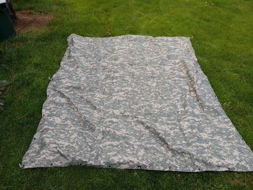 USGI Military Army Field Tarpaulin ACU Reversible Tarp 90" x 80" VGC