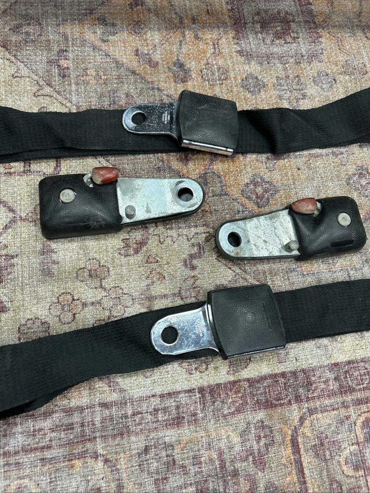 Porsche Seatbelt Set 1970 Date Code 911 912 914 Lap Belts Left And Right Set Foto 2 de 4