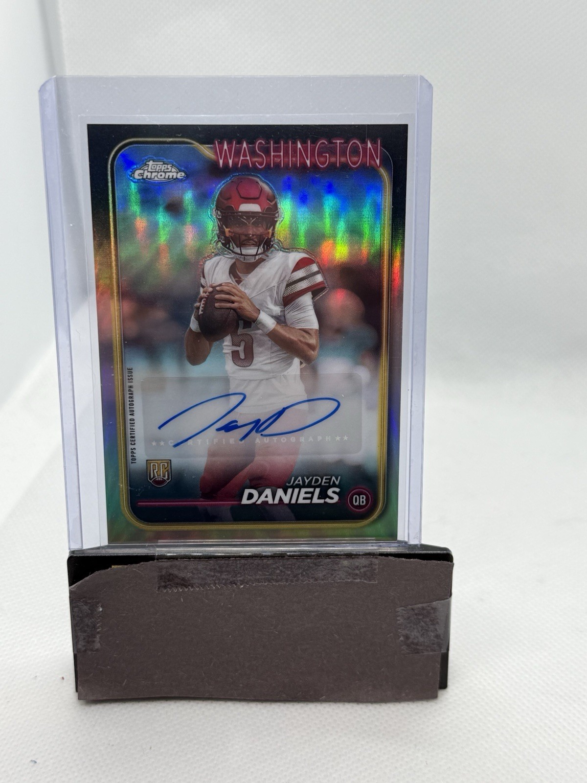 2024 Topps Chrome Jayden Daniels Auto Refractor RC Variation #RA-JDA Commanders