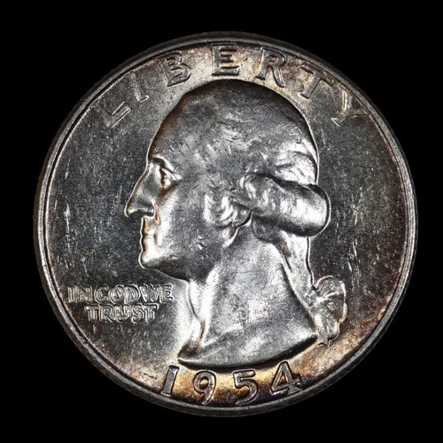 1954 P • Washington Quarter 25C - SUPERB BU+++ MINT-STATE - 90% Silver USA #1