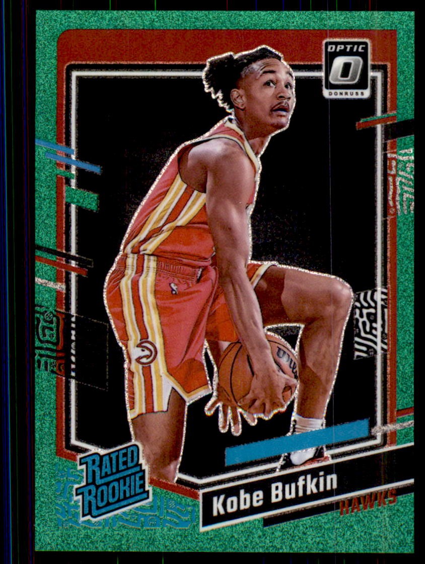 2023-24 Donruss Optic #220 Kobe Bufkin #/77 Green Glitter Rookie