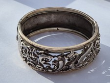 Ancien Ravissant Bracelet en Argent Chimère - 19 Eme