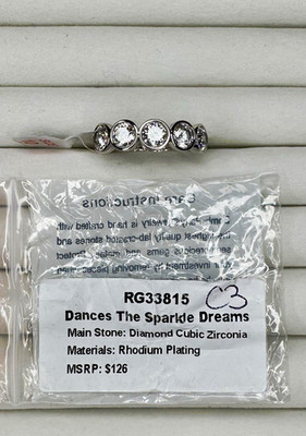 Bomb Party OG ring. Rhodium. Diamond CZ. Size 10. New. Has tag/bag. 