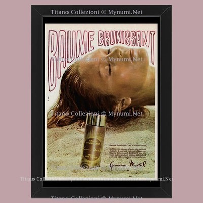 1970er Jahre * Original Reklame 'Germaine Monteil - Brunissant Baume' im Rahmen
