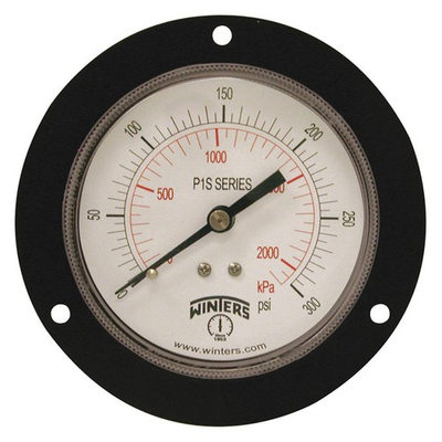 #ad WINTERS P1S567 Pressure Gauge3 1 2quot; Dial SizeBlack 491F94 $38.47