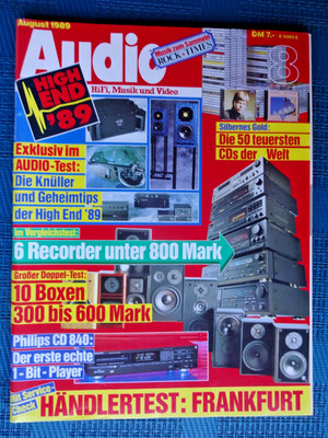 AUDIO 8/89,BRYSTON 5 B,HAFLER DH 110,NAC 62/5,PIONEER CT 656,ONKYO TA 2640,NAD 6