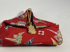 Japanese Coin Purse Fabric With Goldtone Frog Closer