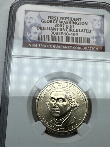 2007-D First President George Washington One Dollar NGC Brilliant Uncirculated