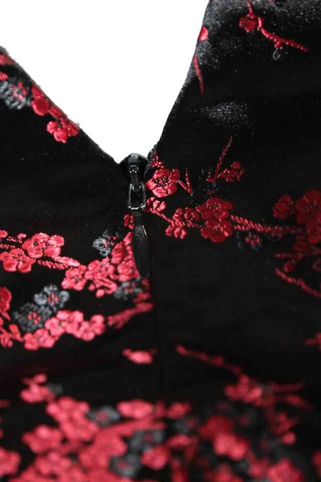 Vestido recto floral negro sin mangas Marc Jacobs para mujer talla 0 Foto 4 de 4