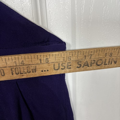 Anthropologie Maeve Souxanne Apron Wide Leg Jumpsuit Sapphire Blue Size 12 - Picture 11 of 15