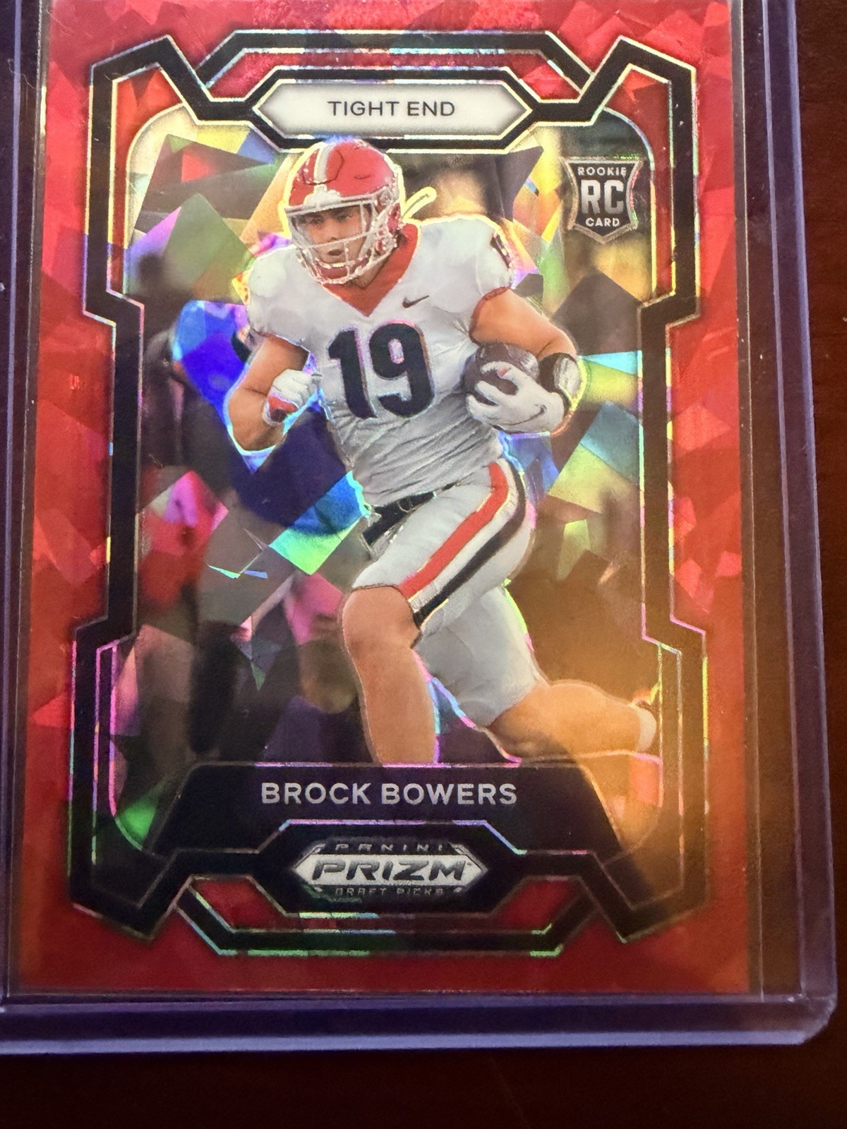 2024 Panini Prizm Draft Picks - Brock Bowers #107 Red Ice Prizm (RC)