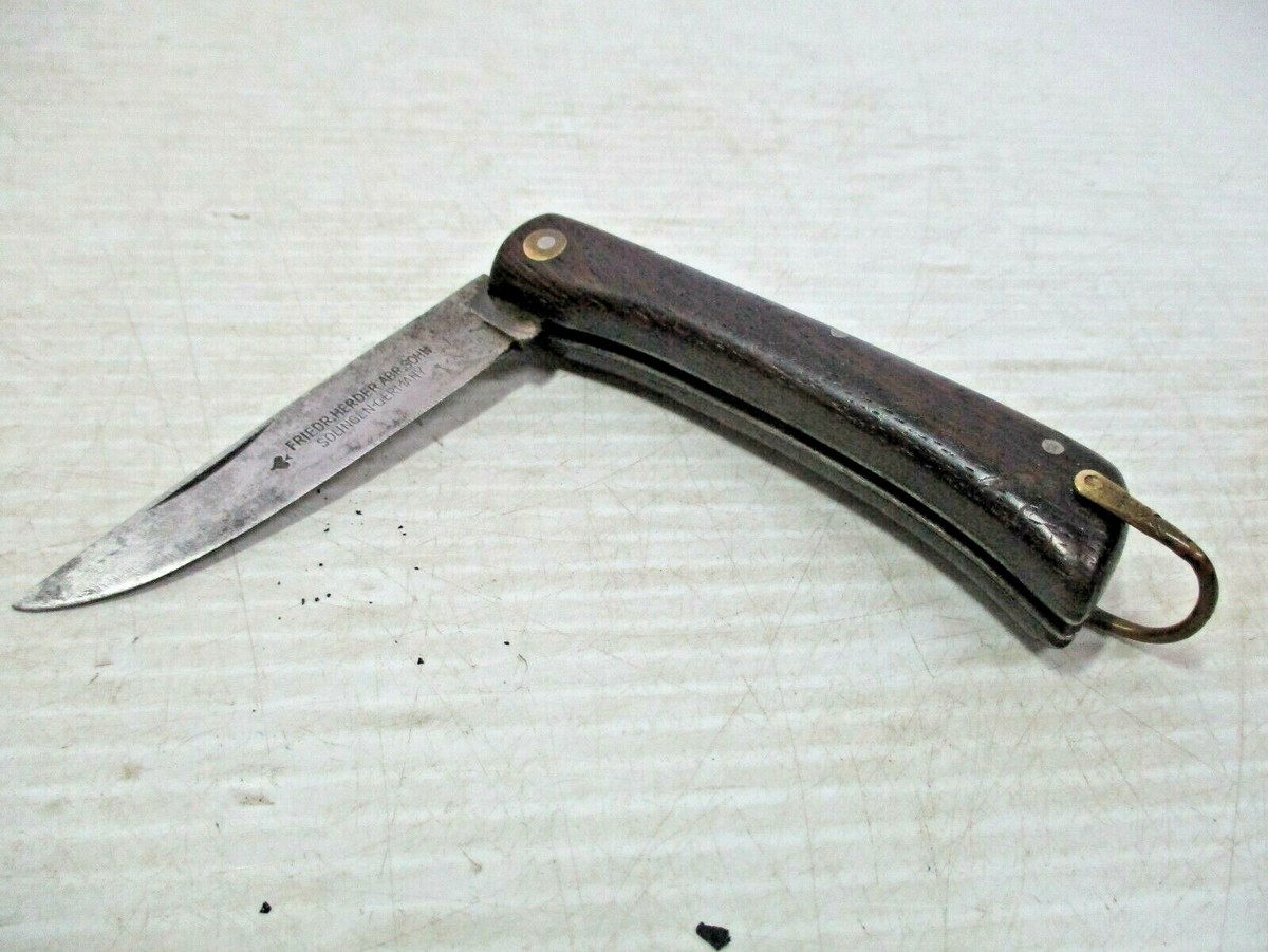 FRIEDR.HERDER ABR.SOHN Solingen Germany Folding Wood Handle