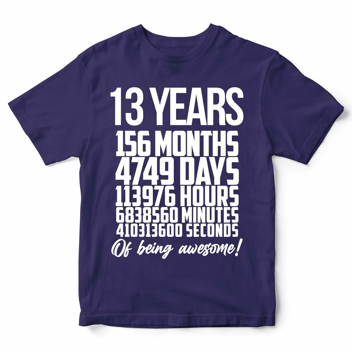 Thirteen Year Old 13th Birthday Funny T Shirt Thirteenth Bday Kids Teenager eBay