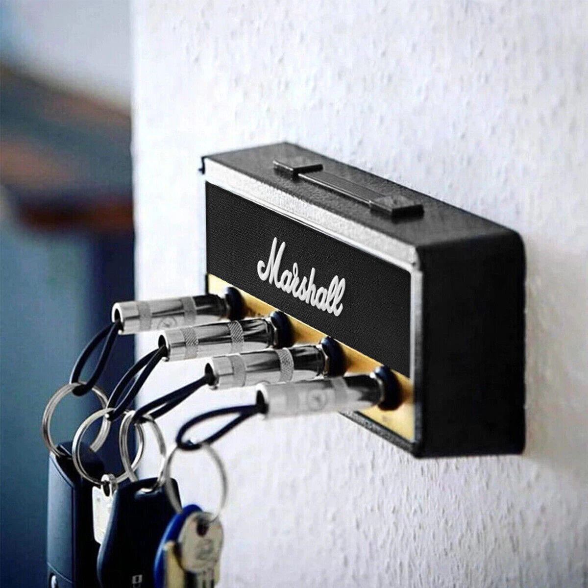 Marshall Key Holder Keychain Wall Mounted Storage Key Hooks Guitar Amp Key Rack