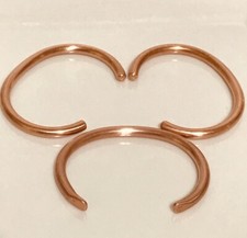 1 THERAPY CUFF MEN S BRACELET SOLID PURE RED COPPER Flat Tip 28g 1 Oz HANDMADE