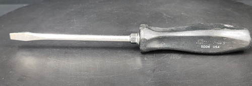 Snap On 10-3/4” Slotted Screwdriver SDD6 USA With Hard Black Handle