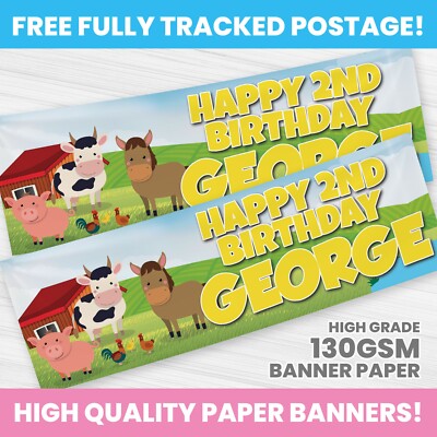 PERSONALISIERTES BARM GEBURTSTAGSBANNER JEDER NAMEN PARTY DEKORATION