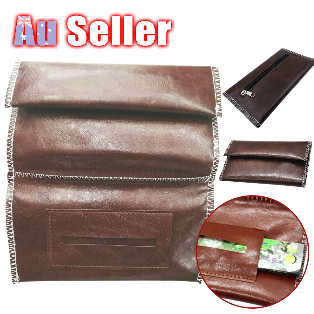 tobacco pouch with filters and papers Cigarette Wallet Filter Gift Tobacco Pouch Holder Leather Bag Case Rolling  Paper
