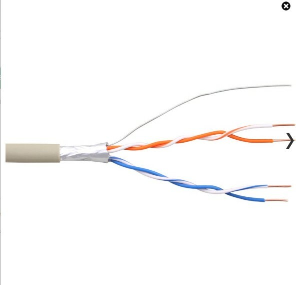 Cavo telefonico 4 fili, 2x2x0,6mm, 25m, CCA (lega rame/alluminio), schermato