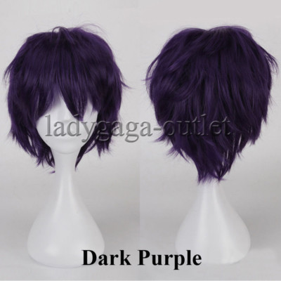Short Cosplay Costume Wig Women Males Unique Straight Synthetic Hair Full Wig Bb