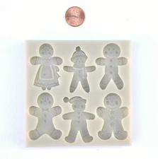 GINGERBREAD VARIETY MOLD, Fondant Mold, Christmas Cake Decoration, Resin Mold,