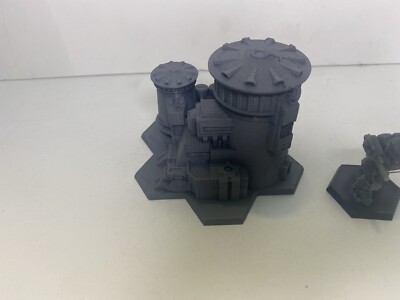 Shopping District w/ Hex Base, Tabletop War Game Terrain Battletech