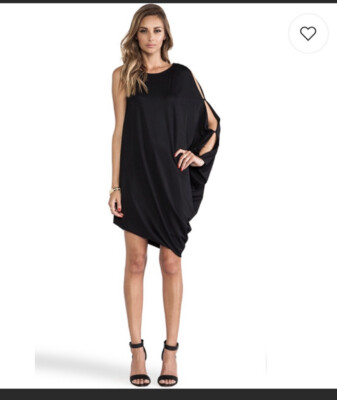 BCBGMAXAZRIA Michaela One Shoulder Little Black Dress