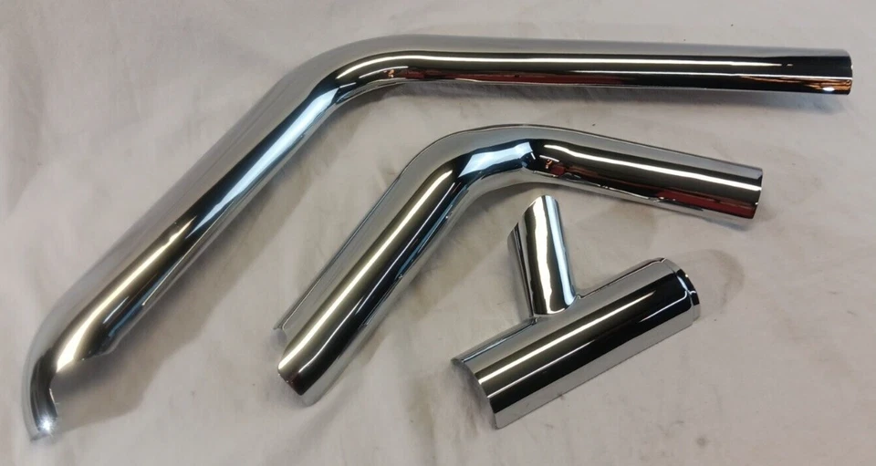 Harley Davidson 正品铬尖叫鹰 18 UP SOFTAIL EXHAUST SHIELD 套装 — 第 3/4 张图片