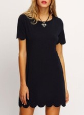 Burgundy Short Sleeve Shift Dress