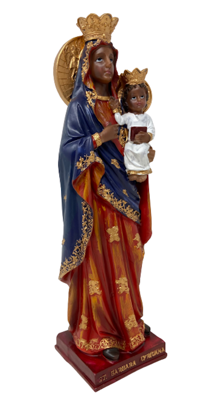 St. Barbara Africana/ African Saint Barbara 12 inch Resin Statue Brand