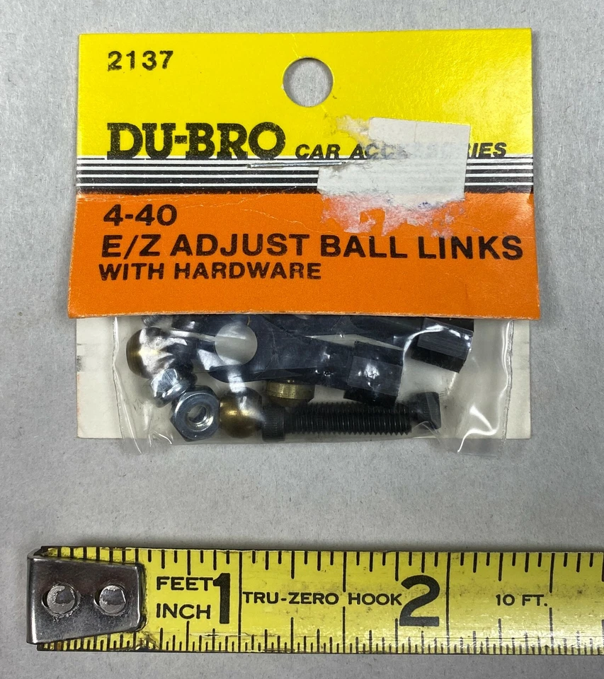 DU-BRO RC Car Accessories 4-40 E/Z Adjust Ball Links with Hardware 2137 USA - Image 3 of 4