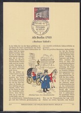 Berlin: herrlicher Privat ETB 1962 Alt Berlin um 1703 Berliner Schlo&szlig;