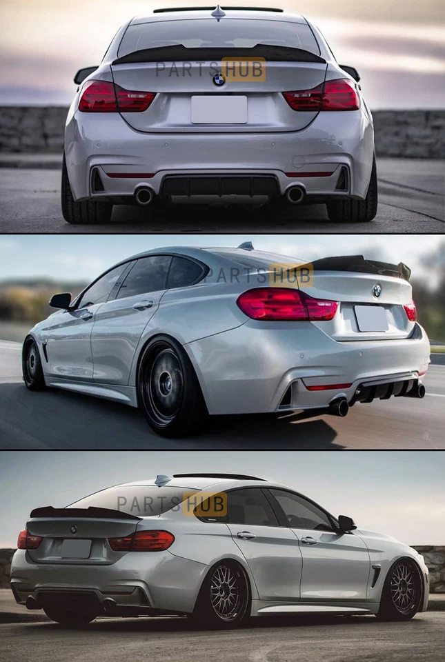 Spoiler porta-malas preto brilhante estilo PSM para 14-20 BMW F36 420i 430i 440i Gran Coupe - Imagem 4 de 4