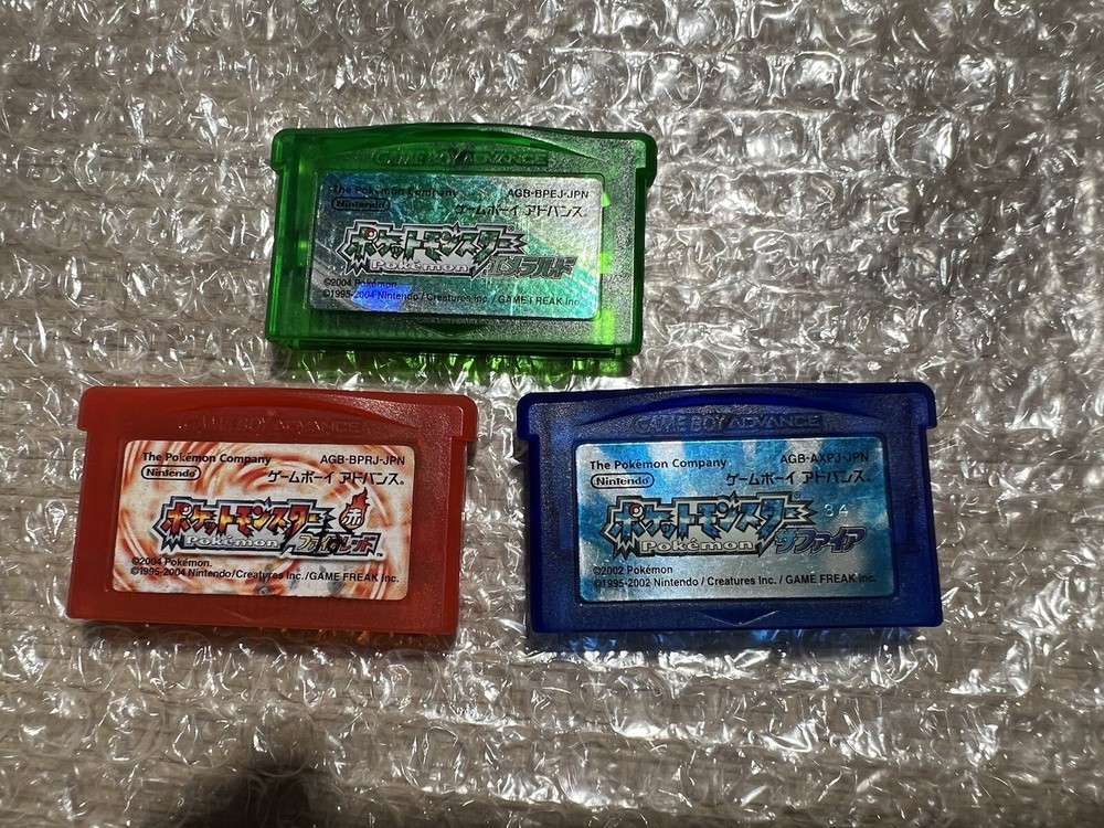 Pokemon Emerald FireRed Sapphire Nintendo GBA Japanese Version
