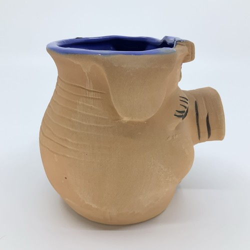 Vintage Unique MSR Terra Cotta Art Pottery 3D Girl Pig Face Coffee Cup Mug - Picture 4 of 8