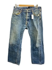 KAPITAL men's straight Jeans pants denim blue Solid Casual bottom USED