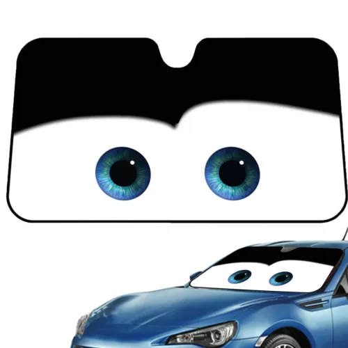Car Windshield Sun Shade Cartoon Eye Visor SUV Auto Front Window Shield Cover - Picture 6 of 16