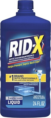 #ad RID X Septic Tank Treatment 24 oz Liquid 3 Month Supply 100% Biobased Free Ship $19.94