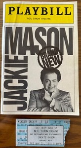 Jackie Mason Brand New Playbill Neil Simon Theatre w/Ticket May 31, 1991