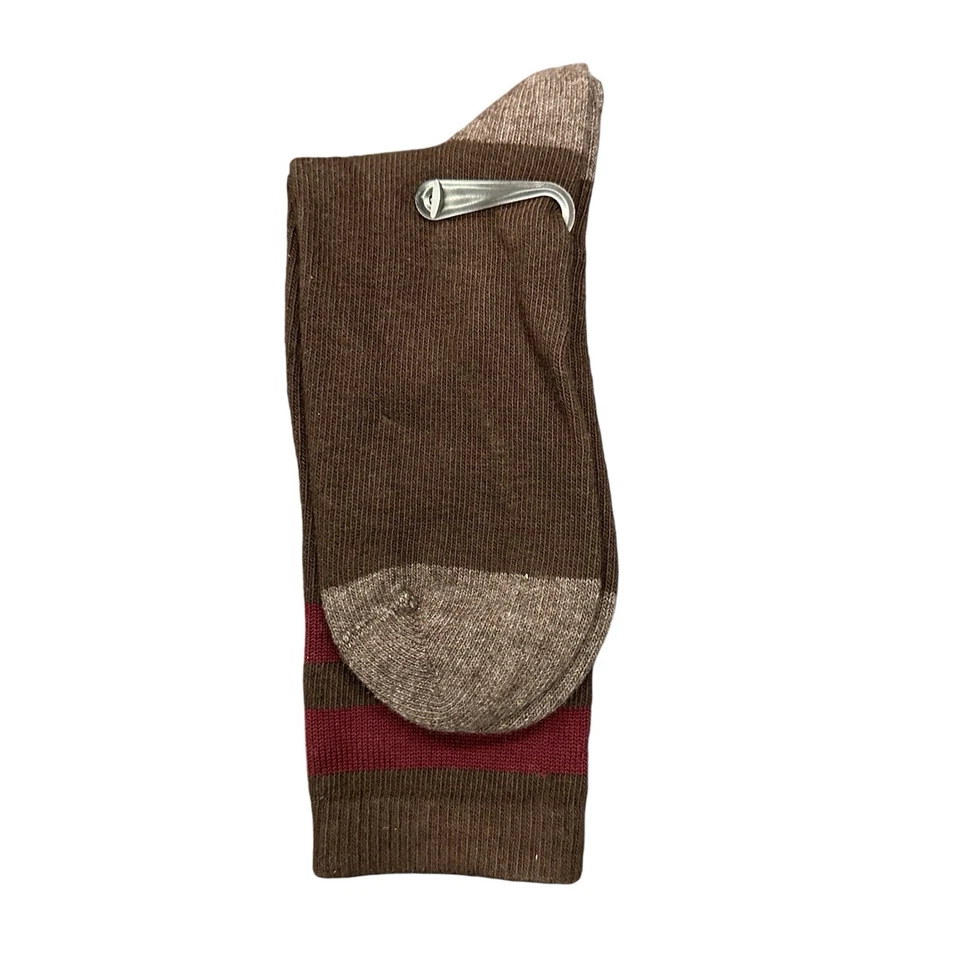 No Nonsense Mid Calf Boot Socks Womens Size 4-10 Espresso Brown Maroon One Pair - Image 2 of 4