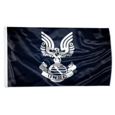 Halo Inspired UNSC Flag Black New banner 3X5Feet Home Garden Party Decoration