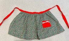 Vintage Handmade Christmas Holly Apron