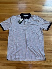 NWT Men s Rodd Gunn Menzies Ferry Coral Pink Brick Polo Shirt Size Large