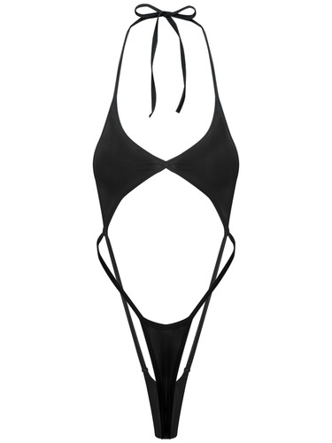 Womens Monokini Cute Bow Bodysuit Quick-drying Swimsuit One Piece Nightwear - Picture 53 of 97