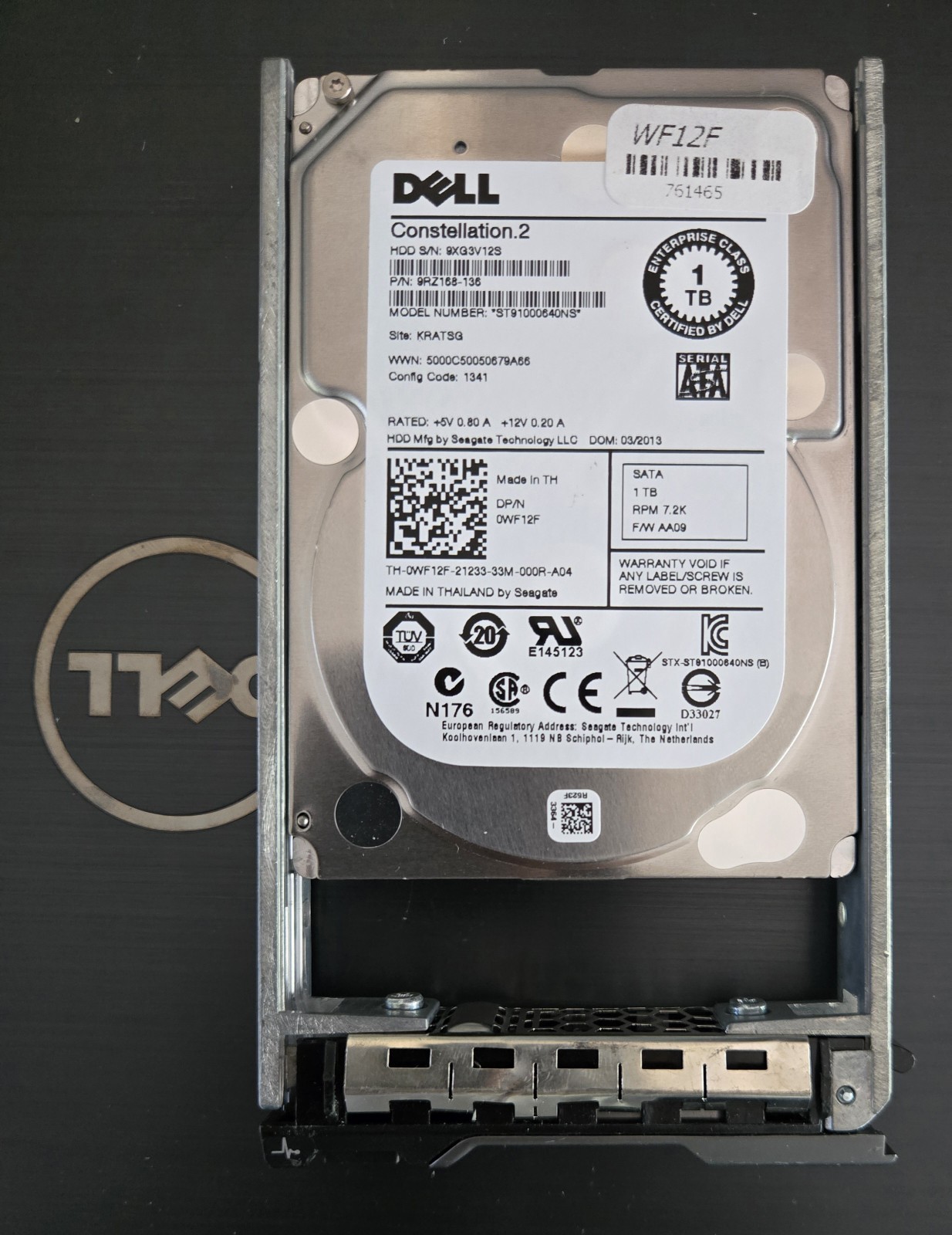 New Dell Seagate Constellation.2 1TB ST91000640NS SATA 2.5