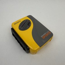 Sony WM-SXF30 Sports Walkman AM/FM Cassette Player Yellow Tested Working