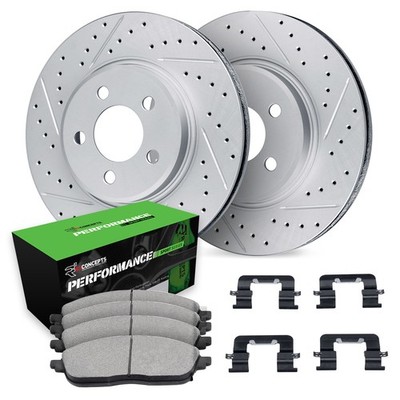 For Land Rover Range Rover 10-12 Brake Kit Drilled & Slotted Front Brake Kit w