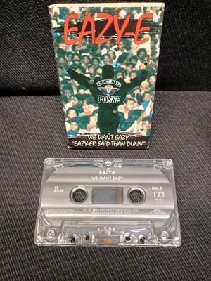 Vintage cassette tape single EAZY-E We Want Eazy 1988 Priority/Ruthless gangsta